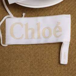 Pre Owned Chloe Khaki Brown Wool Blend Hoodie Cape S