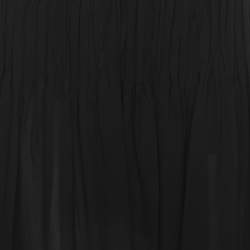 Pre Owned Chloe Black SIlk Pleated Midi Skirts M