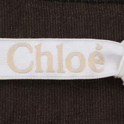 Pre Owned Chloe Black SIlk Pleated Midi Skirts M