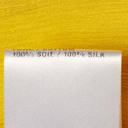 Pre Owned Chloé Yellow Silk Chiffon Top L