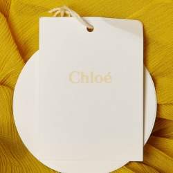 Pre Owned Chloé Yellow Silk Chiffon Top L