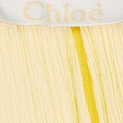 Pre Owned Chloé Yellow Silk Chiffon Top L