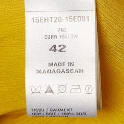 Pre Owned Chloé Yellow Silk Chiffon Top L