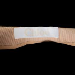 Pre Owned Chloe Navy Blue Crepe Gathered Wide Leg Pants M