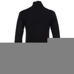 مملوكة مسبقًا بلوفر كلوي رقبة مرتفعة تريكو انتارسيا لوريكس أسود مقاس وسط (ميديوم)