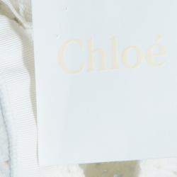 Pre Owned Chloe White Crochet Knit Skirt M