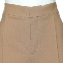 Pre Owned Chloe Brown Wool Flared Leg Trousers L