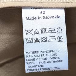 Pre Owned Chloe Brown Wool Flared Leg Trousers L