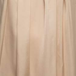 Pre Owned Chloé Beige Satin Silk Crystal Embellished Mini Dress M