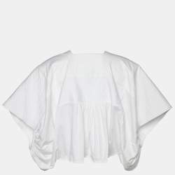مملوكة مسبقًا Chloe White Wardrobe White Cotton Knit Oversized Top S