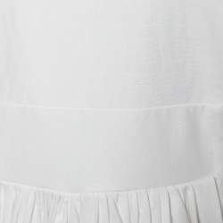 مملوكة مسبقًا Chloe White Wardrobe White Cotton Knit Oversized Top S