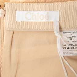 Chloe Pansy Pink Jacquard Peplum Mini Skirt M