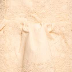 Chloe Pansy Pink Jacquard Peplum Mini Skirt M