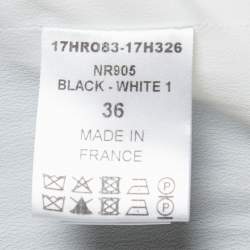 Chloe Black/White Abstract Face Print Silk Dress S