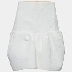 Chloe Iconic Milk Jacquard Gathered Mini Skirt M