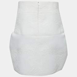 Chloe Iconic Milk Jacquard Gathered Mini Skirt M