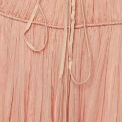 Chloe Pink Silk Chiffon Maxi Skirt S
