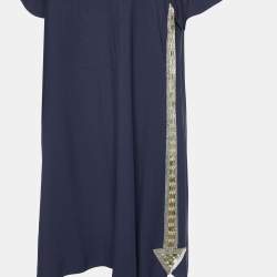 Pre Owned Chloé Midnight Blue Crepe Shift Dress M