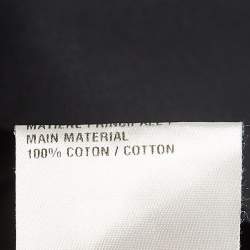 Pre Owned Chloe Navy Blue Poplin Tie-Up Cold Shoulder Blouse M