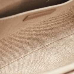 Pre Owned Chloe Beige/Light Pink Canvas and Leather Small Woody Tote
