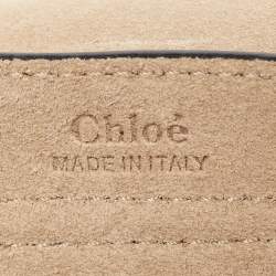 Pre Owned Chloe Pearl Beige Leather Mini Hudson Shoulder Bag