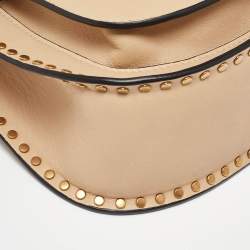 Pre Owned Chloe Pearl Beige Leather Mini Hudson Shoulder Bag