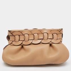 Chloe Beige Leather Leather Darryl Clutch