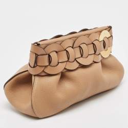 Chloe Beige Leather Leather Darryl Clutch