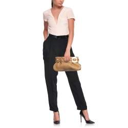 Chloe Beige Leather Leather Darryl Clutch
