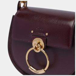 Chloe Purple Leather Small Tess Crossbody Bag