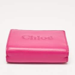 Chloé Fuchsia Leather Sense Compact Wallet