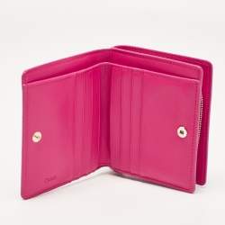 Chloé Fuchsia Leather Sense Compact Wallet