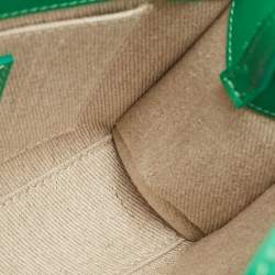 Pre Owned Chloe Green Leather Mini Woody Tote