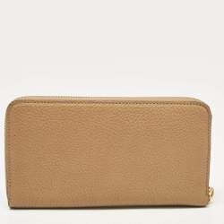 Pre Owned Chloe Beige Leather Drew Continental Wallet