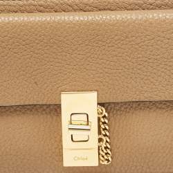 Pre Owned Chloe Beige Leather Drew Continental Wallet