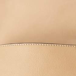 Pre Owned Chloe Beige Leather and Suede Small Nile Bracelet Shoulder Bag