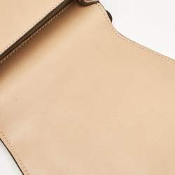 Pre Owned Chloe Beige Leather and Suede Small Nile Bracelet Shoulder Bag