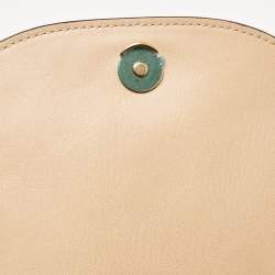 Pre Owned Chloe Beige Leather and Suede Small Nile Bracelet Shoulder Bag