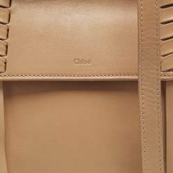 Pre Owned Chloe Tan Leather Magda Phone Pouch Crossbody Bag