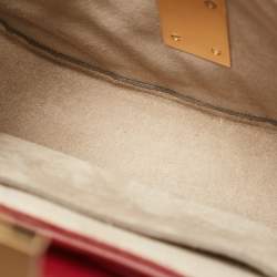 Chloé Red Matelassé Leather Mini Drew Chian Shoulder Bag