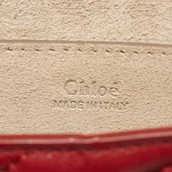 Chloé Red Matelassé Leather Mini Drew Chian Shoulder Bag