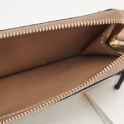 Pre Owned Chloé Beige Leather Alphabet Zip Card Holder