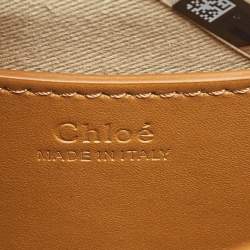 Pre Owned Chloé Brown/Tan Leather and Suede Small Tess Crossbody Bag
