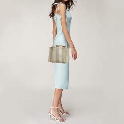 Pre Owned Chloe Beige Canvas and Leather Small Woody Tote