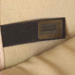 مملوكة مسبقًا محفظة كلوي جلد بنفسجي بري وقاتم بورغندي وجلد ثعبان بسحاب كامل