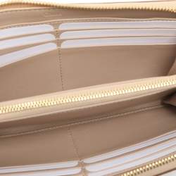 مملوكة مسبقًا محفظة كلوي جلد بنفسجي بري وقاتم بورغندي وجلد ثعبان بسحاب كامل