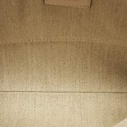 Pre Owned Chloé Woody Small Beige/Pink Canvas and Leather Tote