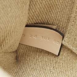 Pre Owned Chloé Woody Small Beige/Pink Canvas and Leather Tote