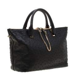 Pre Owned حقيبة يد كلوي بايلي جلد أسود متوسطة