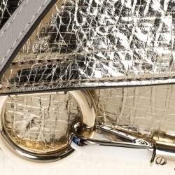 Pre Owned Chloe Metallic Gold Leather Mini Faye Crossbody Bag